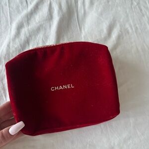 CHANEL red lunar new year limited edition red pouch makeup bag BRAND NEW